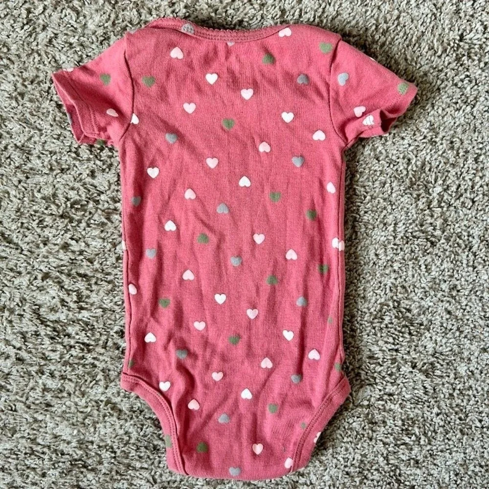 Carters Baby Girls 3 Pack Bodysuits I 9M I Pink Narwhal‎ Heart Sweet Girl